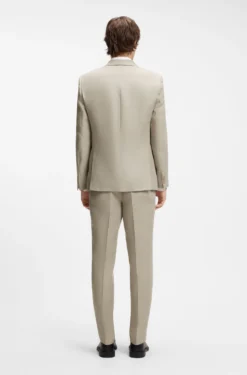 Slim-fit suit in linen twill