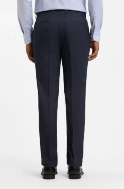 Slim-fit suit in micro-patterned virgin wool