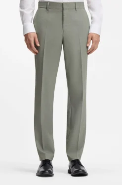 Slim-fit suit in stretch dobby cloth