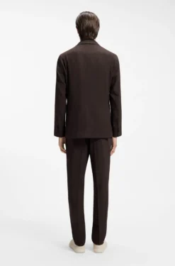 Slim-fit suit jacket in washable Tech Linen