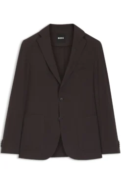 Slim-fit suit jacket in washable Tech Linen