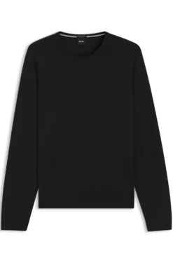 Slim-fit sweater in merino wool
