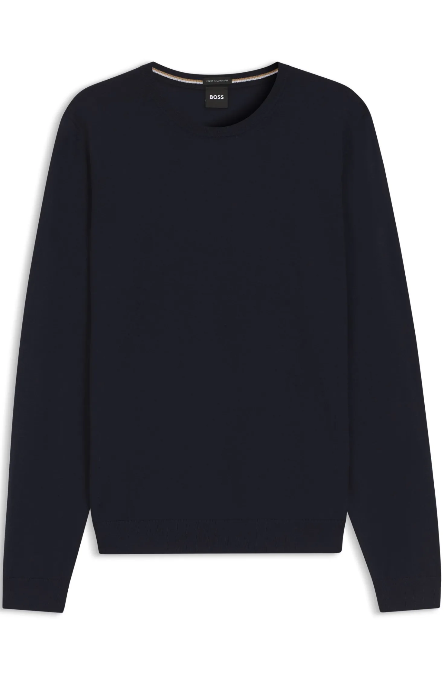 Slim-fit sweater in merino wool
