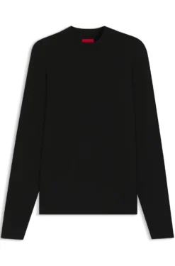 Slim-fit sweater with high neckline