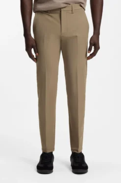 Slim-fit technical trousers with four-way stretch