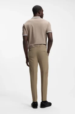 Slim-fit technical trousers with four-way stretch
