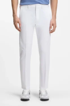 Slim-fit technical trousers with four-way stretch