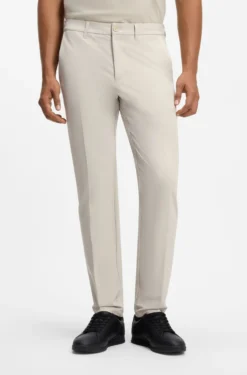 Slim-fit technical trousers with four-way stretch