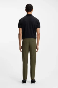 Slim-fit technical trousers with four-way stretch