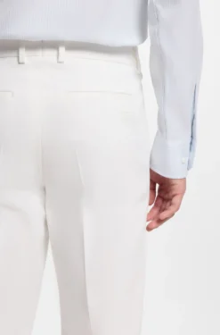 Slim-fit trousers in cotton, cashmere and stretch
