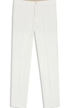Slim-fit trousers in cotton, cashmere and stretch