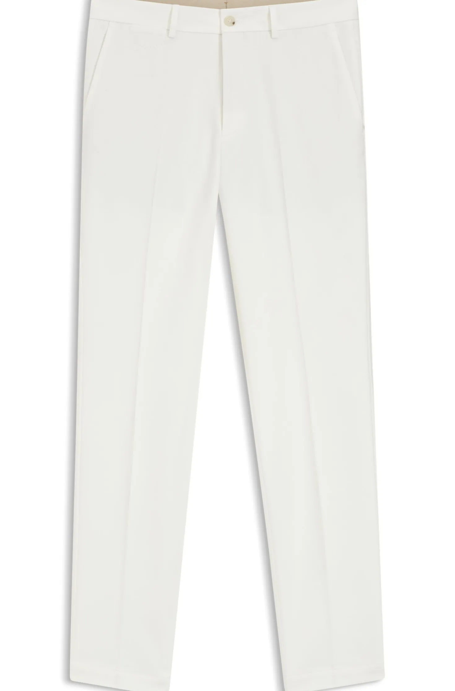 Slim-fit trousers in cotton, cashmere and stretch