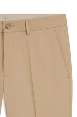 Slim-fit trousers in cotton, silk and stretch