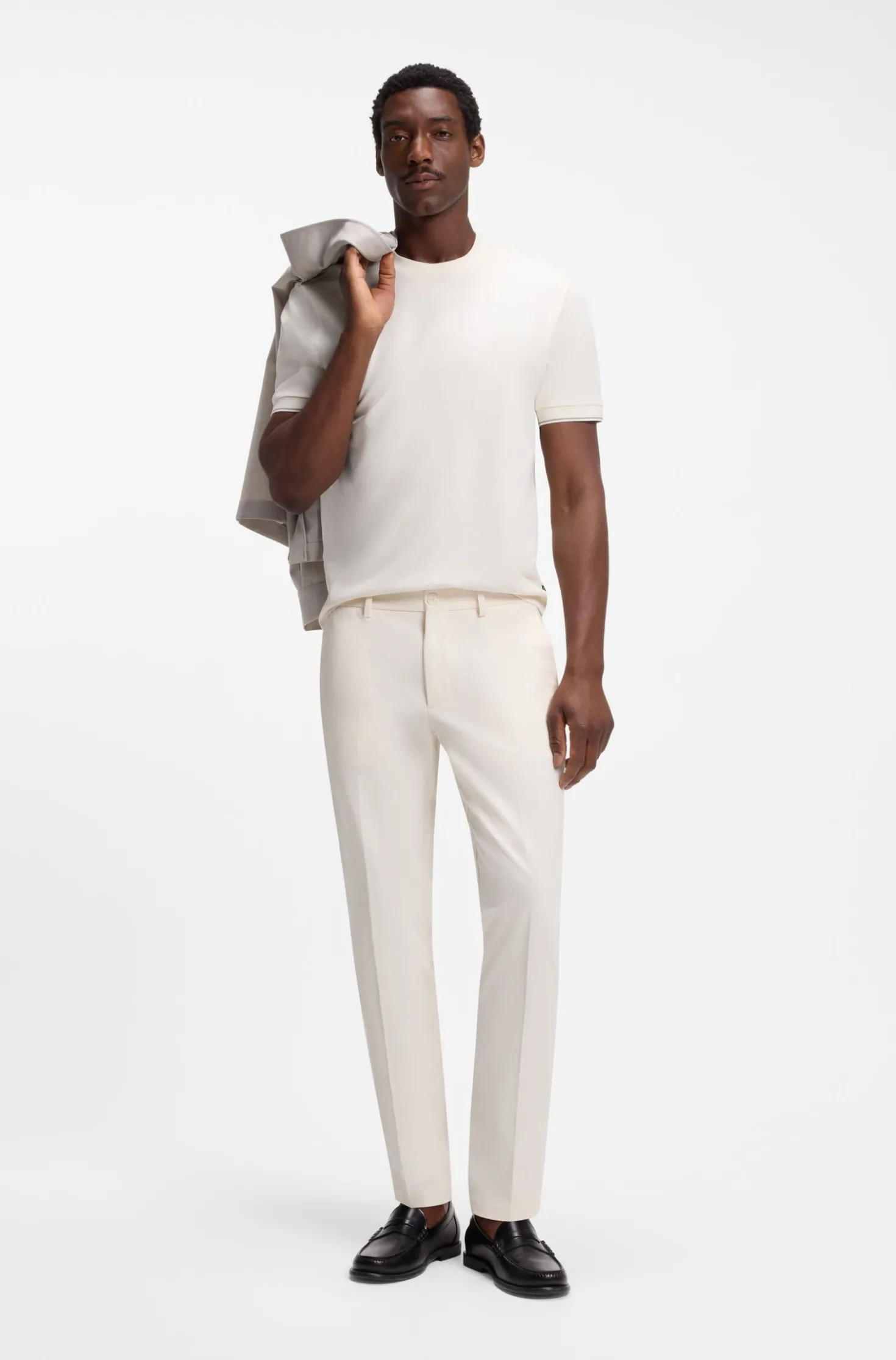 Slim-fit trousers in four-way stretch fabric