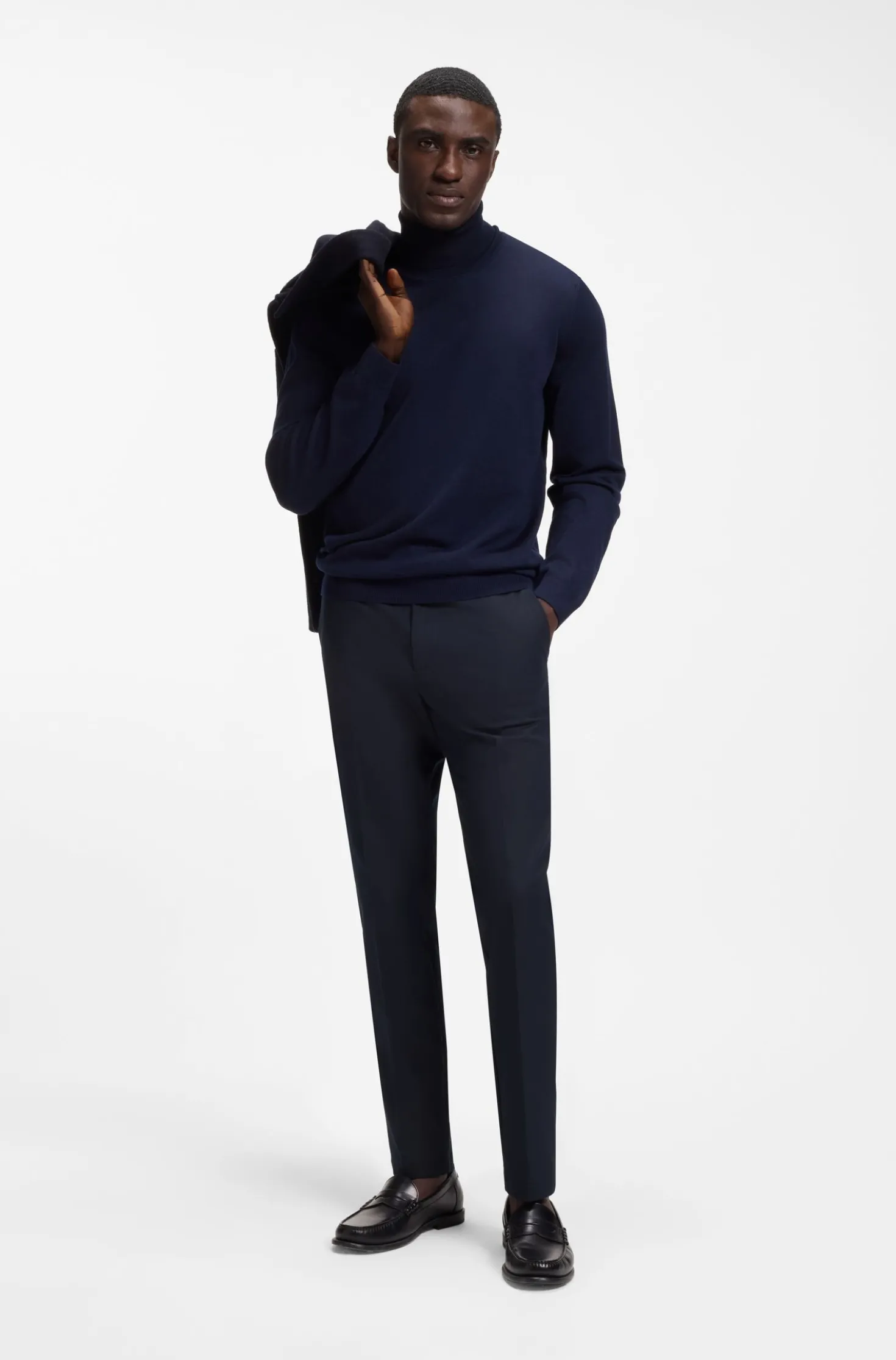 Slim-fit trousers in four-way stretch fabric