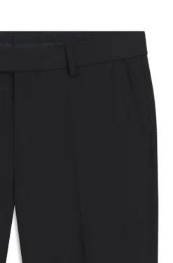 Slim-fit trousers in micro-patterned stretch wool