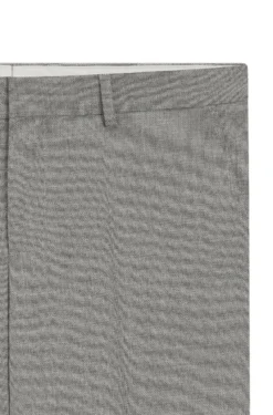 Slim-fit trousers in micro-patterned stretch wool