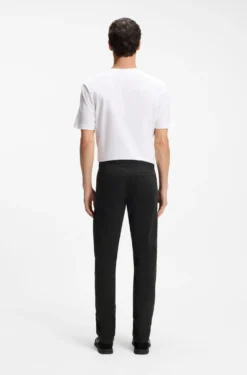 Slim-fit trousers in overdyed stretch satin
