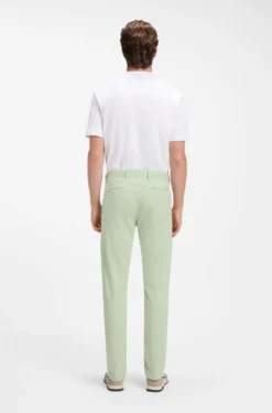 Slim-fit trousers in overdyed stretch satin