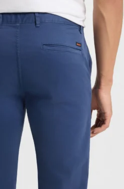 Slim-fit trousers in overdyed stretch satin
