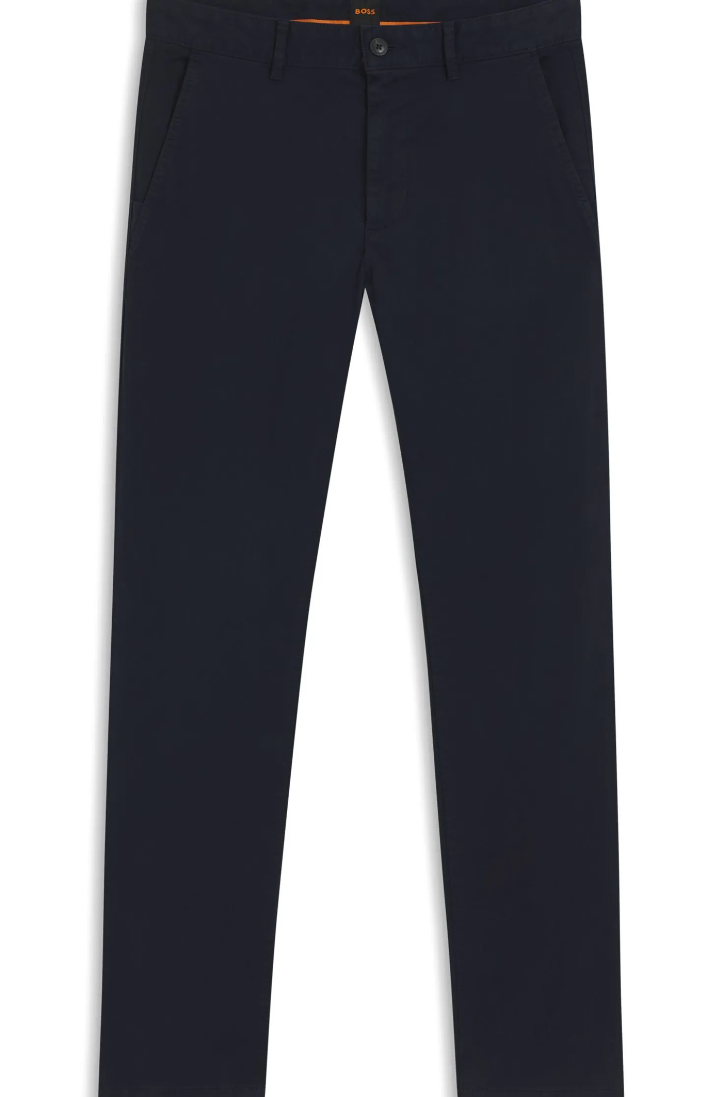 Slim-fit trousers in overdyed stretch satin