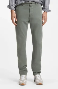 Slim-fit trousers in overdyed stretch satin