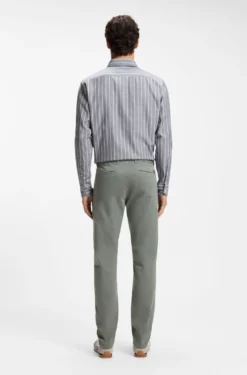 Slim-fit trousers in overdyed stretch satin
