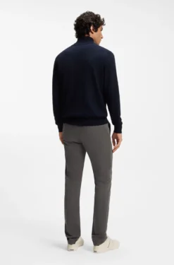 Slim-fit trousers in overdyed stretch satin