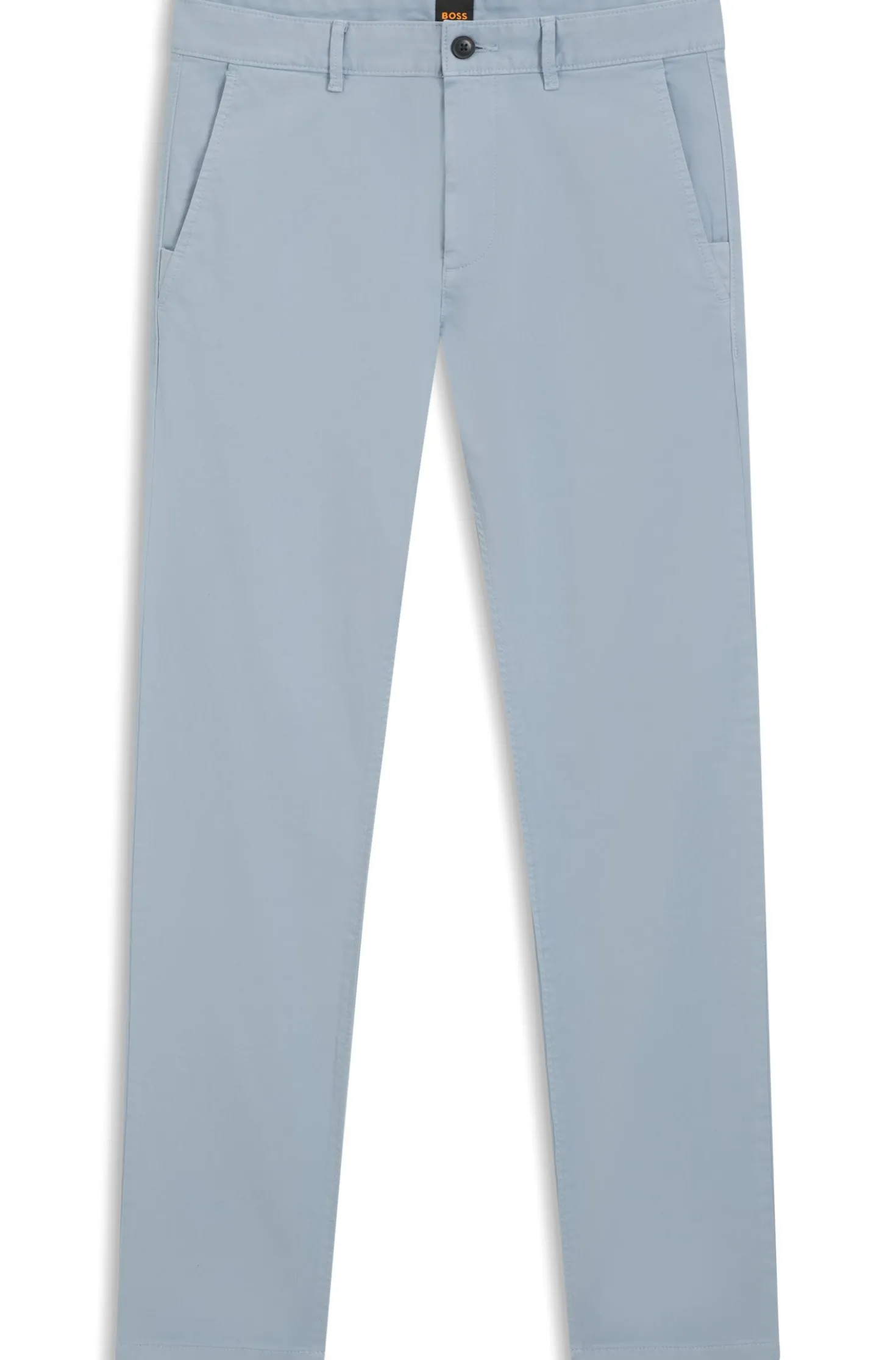 Slim-fit trousers in overdyed stretch satin