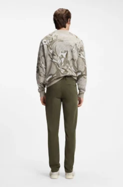 Slim-fit trousers in overdyed stretch satin