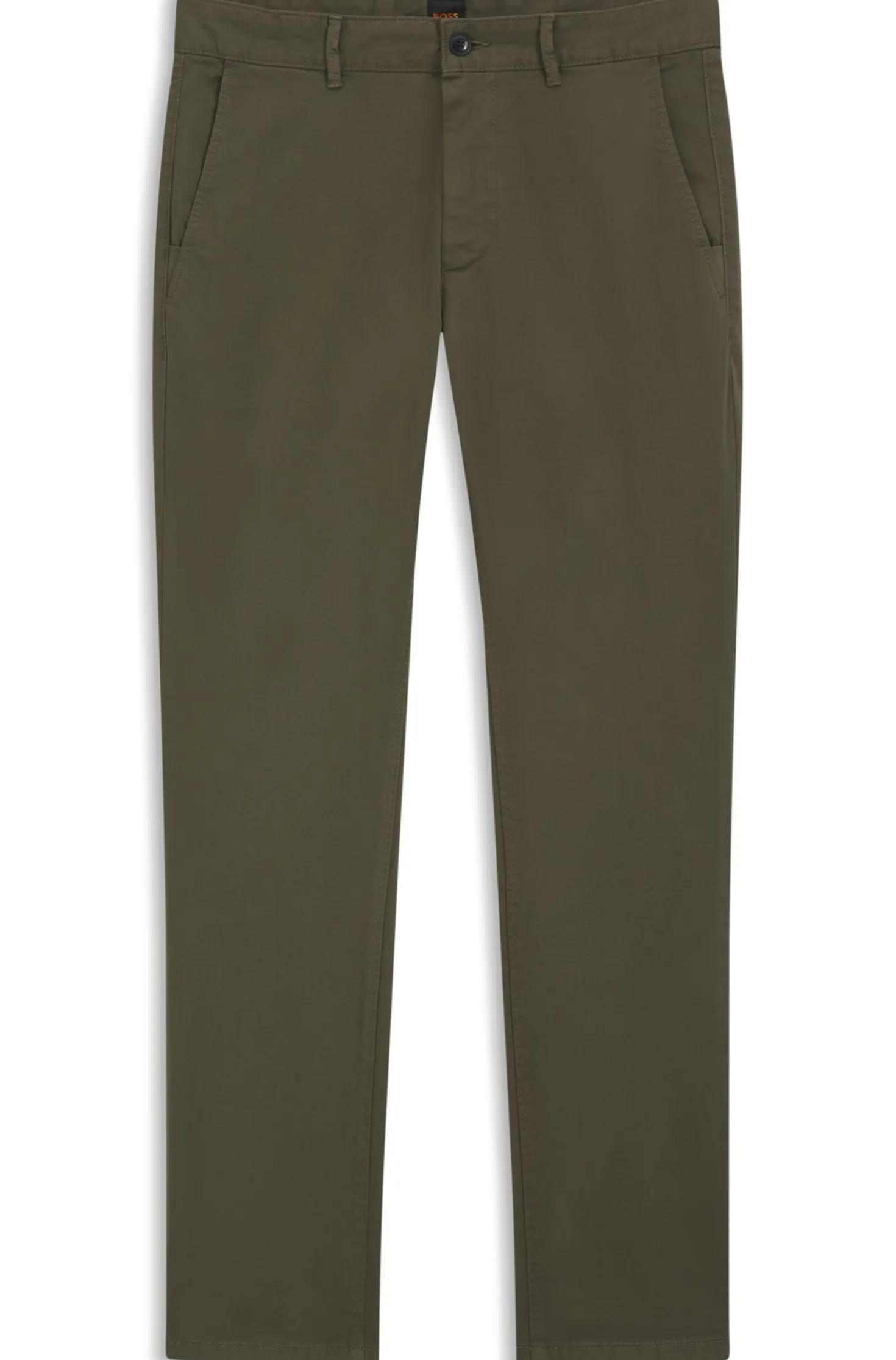 Slim-fit trousers in overdyed stretch satin