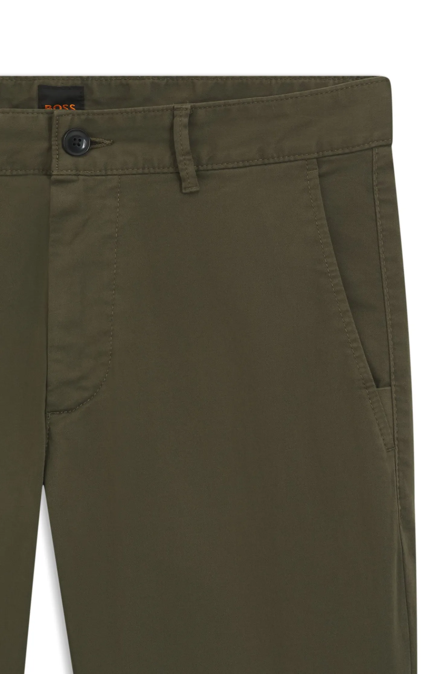 Slim-fit trousers in overdyed stretch satin