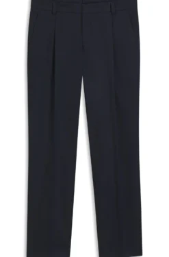 Slim-fit trousers in paper-touch stretch cotton