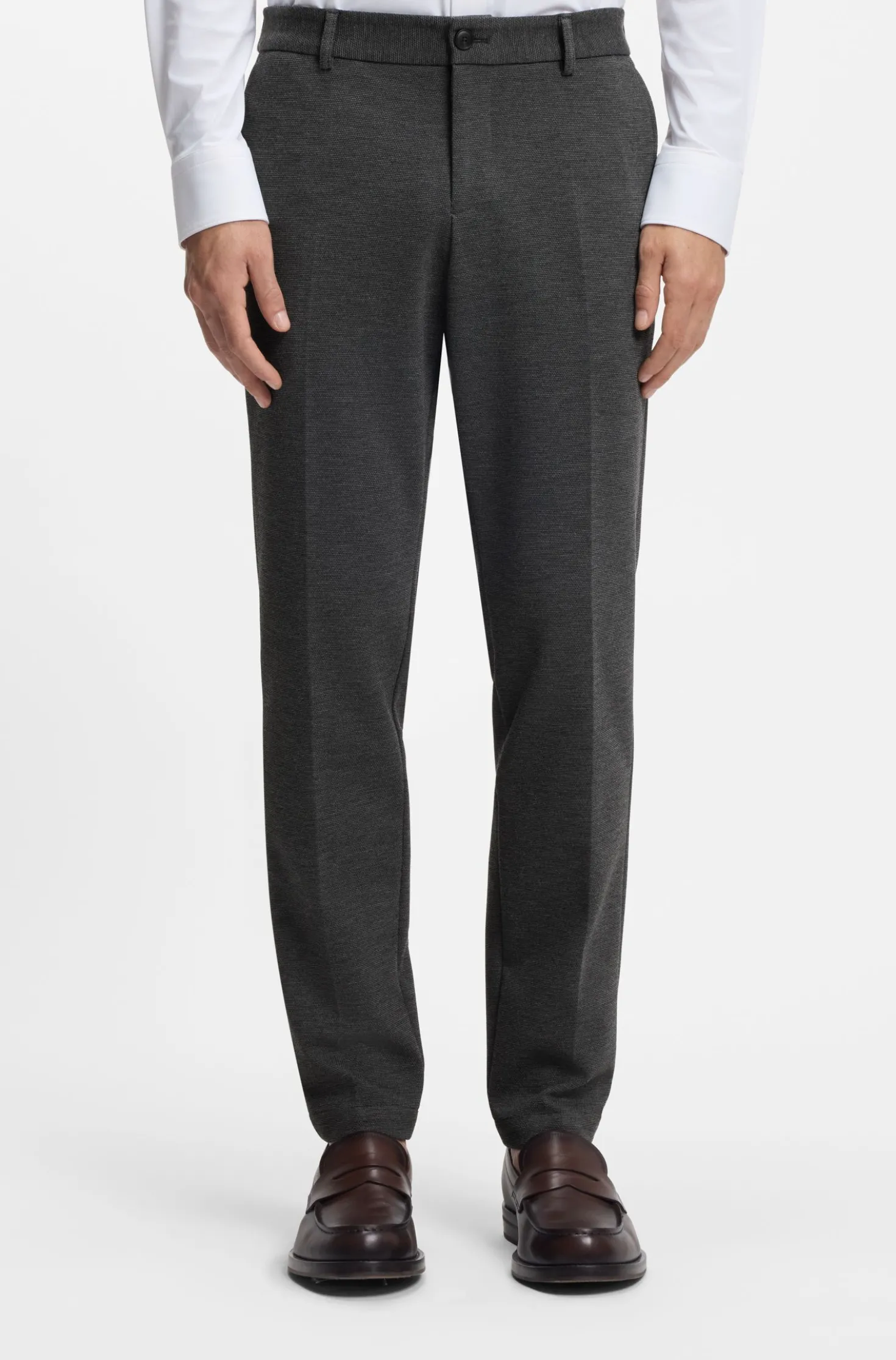 Slim-fit trousers in performance-stretch fabric