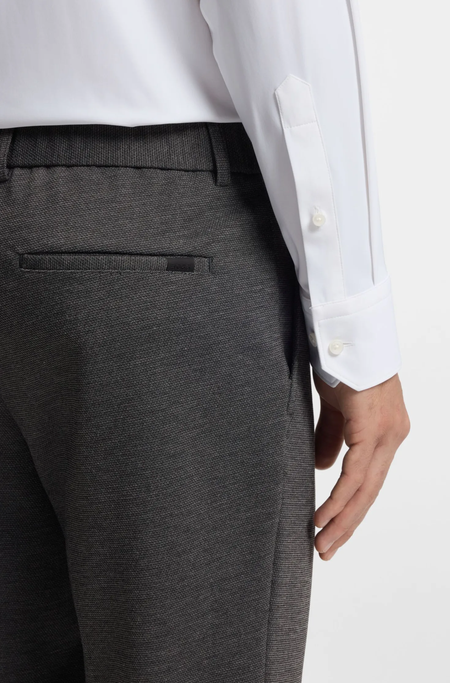 Slim-fit trousers in performance-stretch fabric