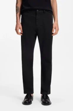 Slim-fit trousers in stretch-cotton gabardine