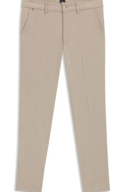 Slim-fit trousers in stretch-cotton dobby