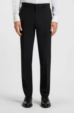 Slim-fit trousers in stretch wool