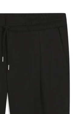Slim-fit trousers in twill fabric with drawstring waist