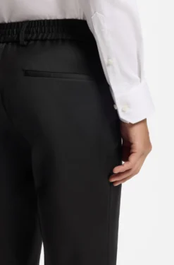 Slim-fit trousers in virgin-wool serge