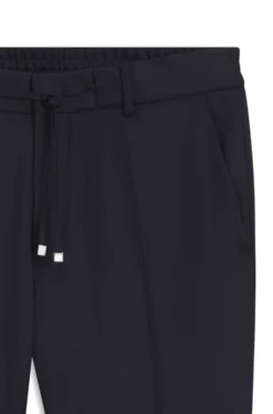 Slim-fit trousers in virgin-wool serge