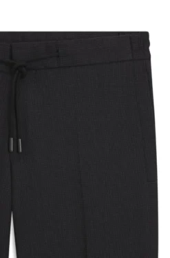 Slim-fit trousers in virgin wool and silk