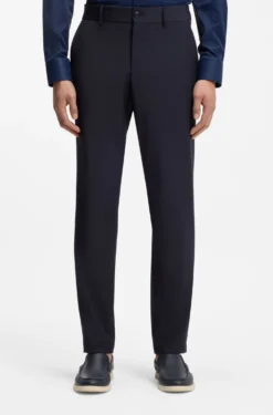 Slim-fit trousers in washable performance-stretch fabric