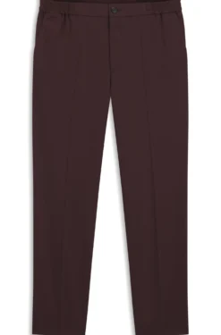 Slim-fit trousers in wool-blend poplin