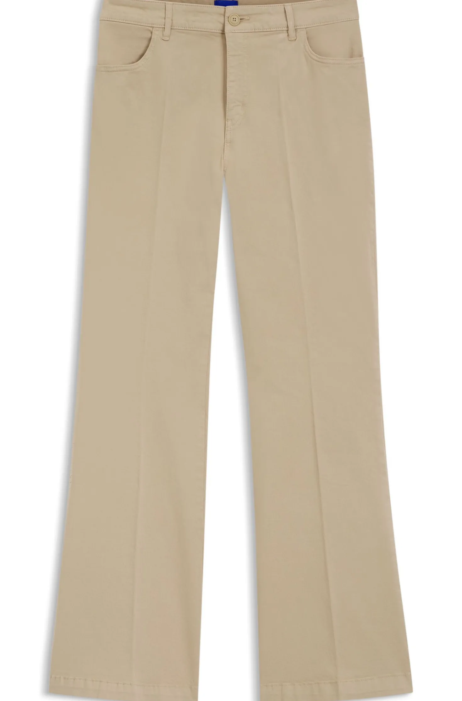 Slim-fit trousers with flared leg
