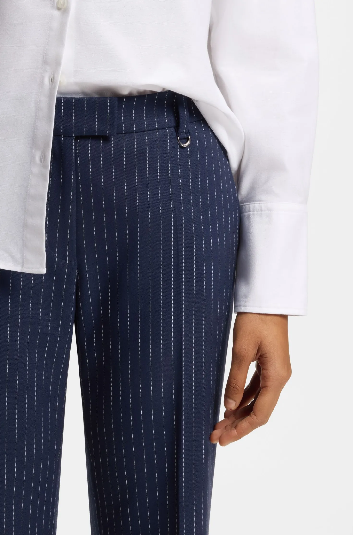 Slim-fit trousers with pinstripe