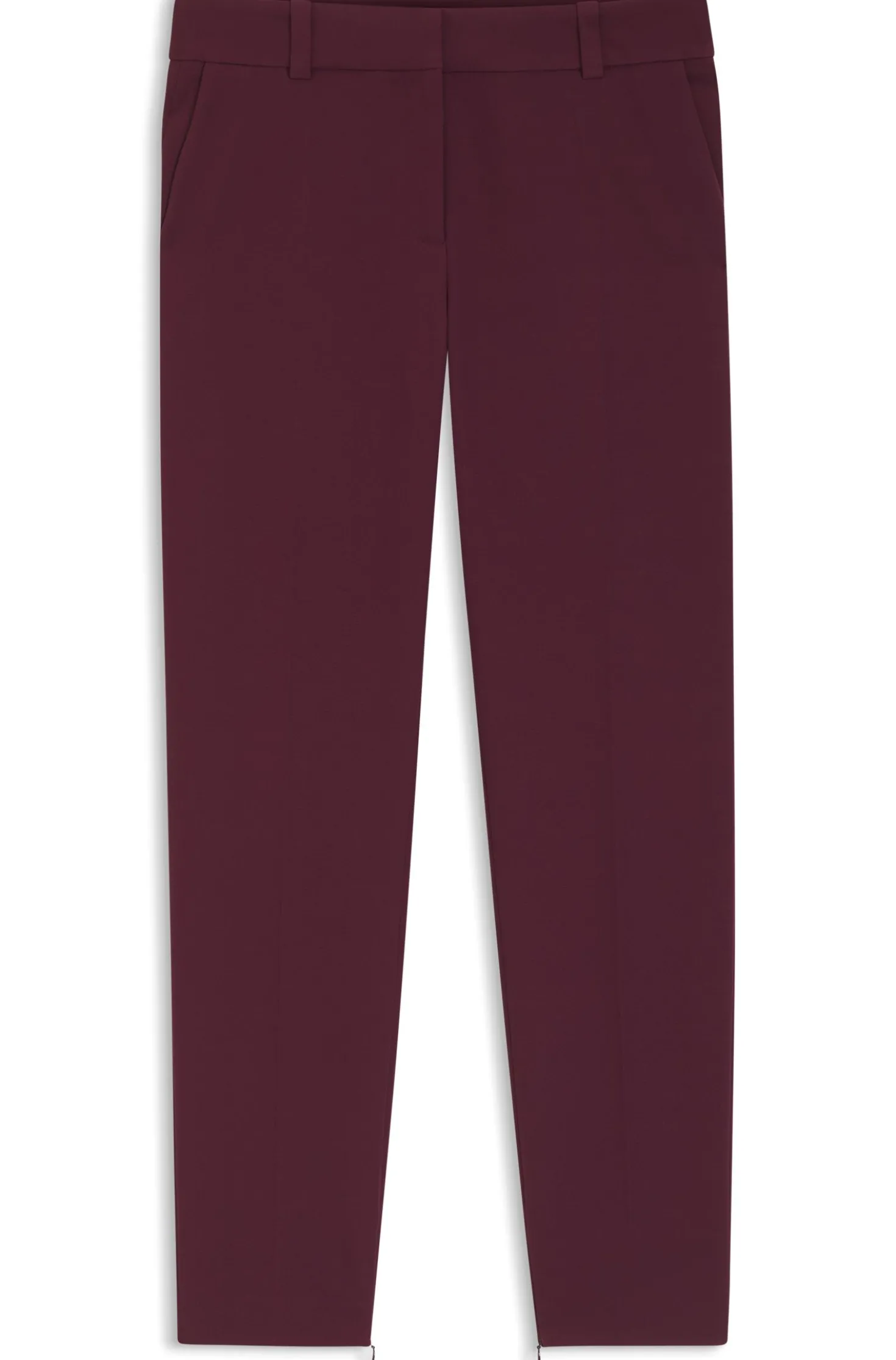 Slim-fit trousers with zip hems