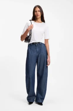 Slim-fit T-shirt in cotton, modal and silk