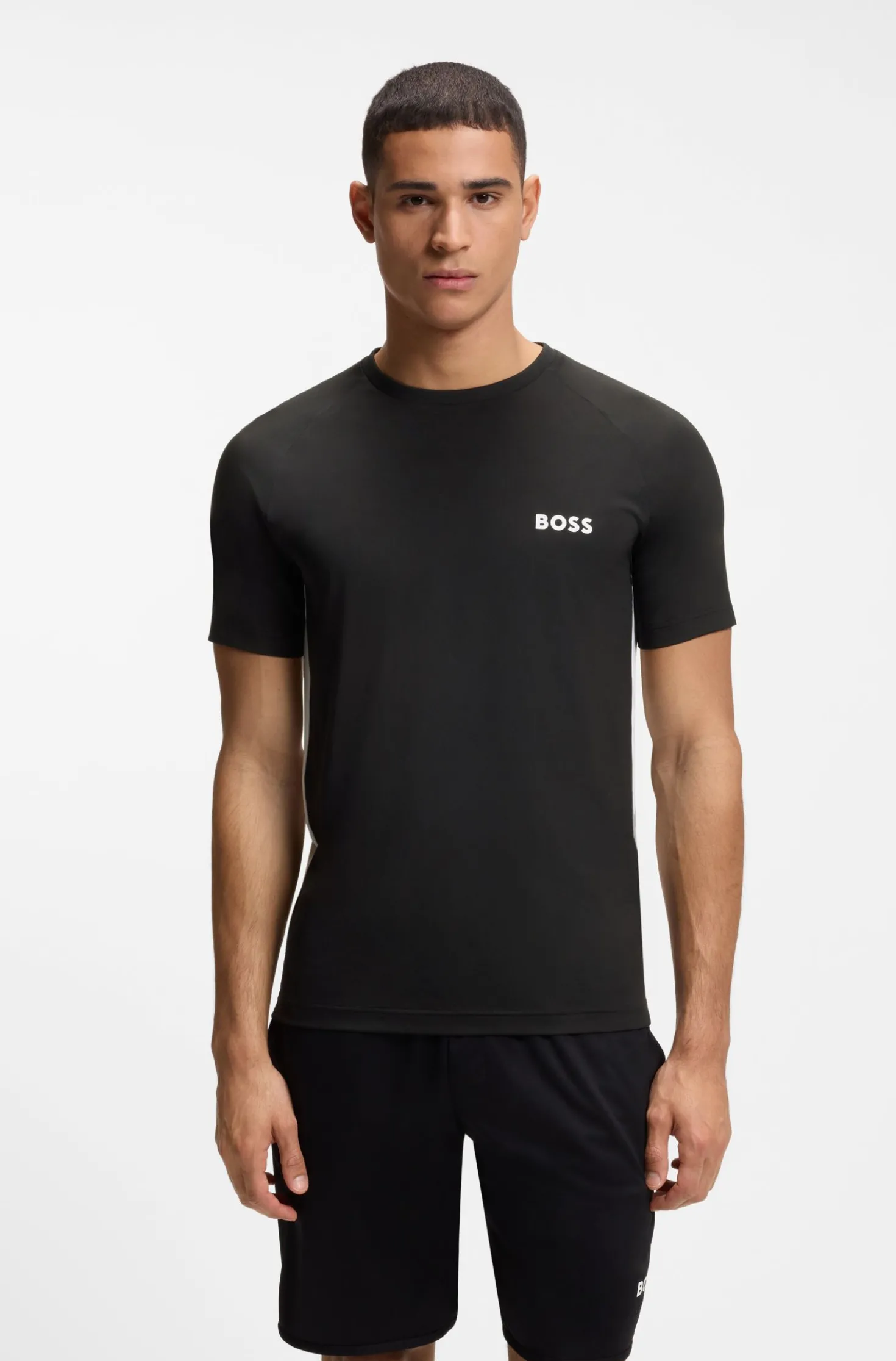 Slim-fit T-shirt in four-way stretch fabric