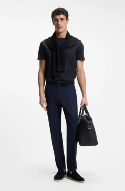 Slim-fit T-shirt in mercerised cotton